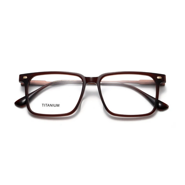 Hochwertige, ultraleichte Titan-Business-Klassiker-Brillenfassung, Retro-Literatur-Jugendmode, quadratische Myopie-optische Brille