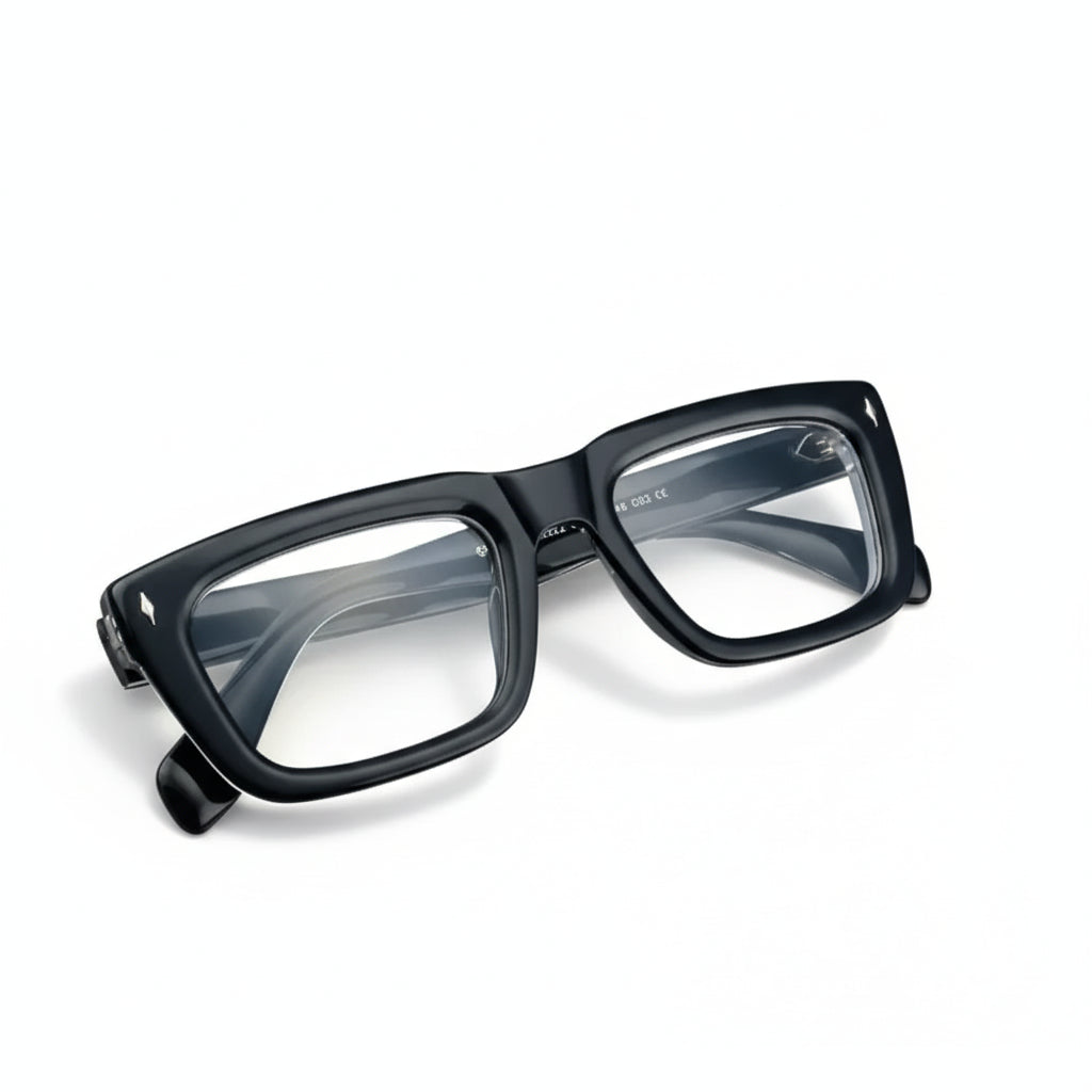 Square Retro Optical Prescription Glasses Frame - Men's Acetate Eyewear
