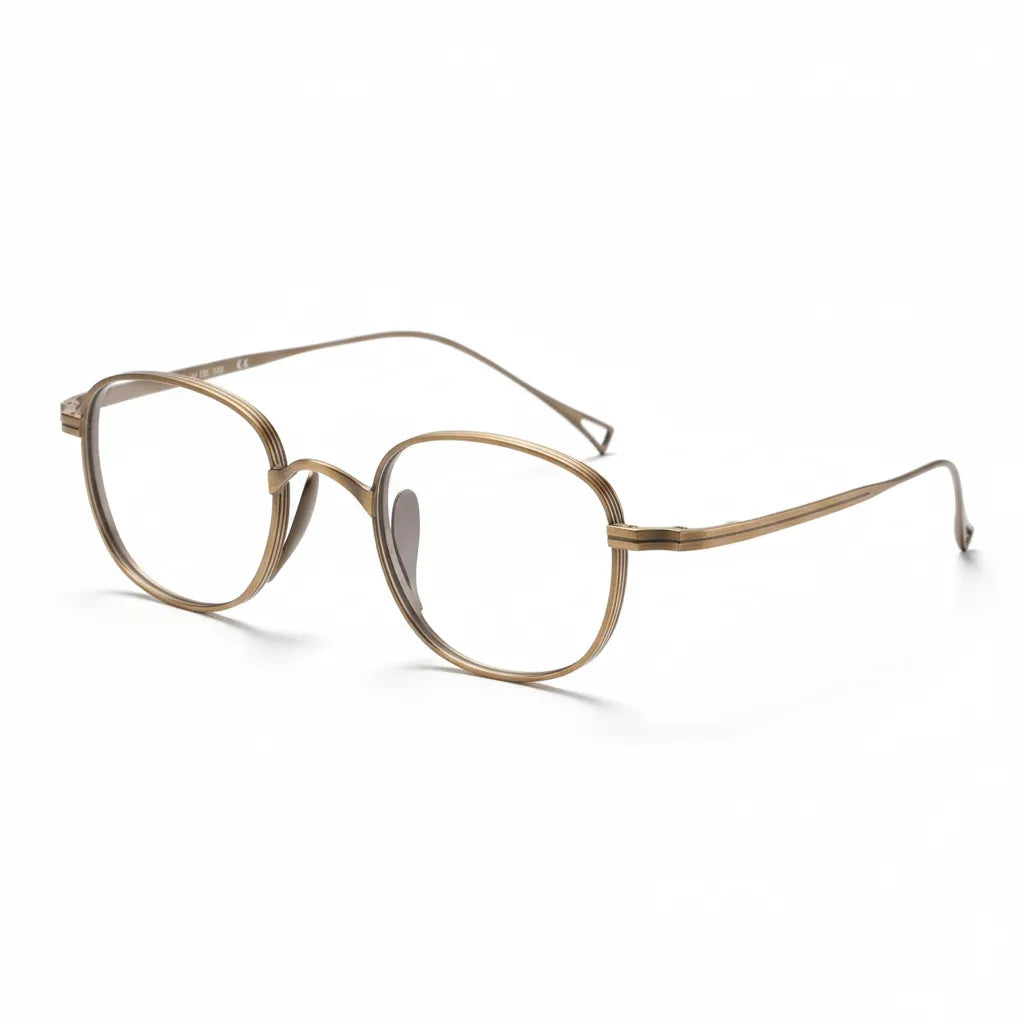 Retro Round Titanium Eyeglass Frames - Lightweight Prescription Glasses