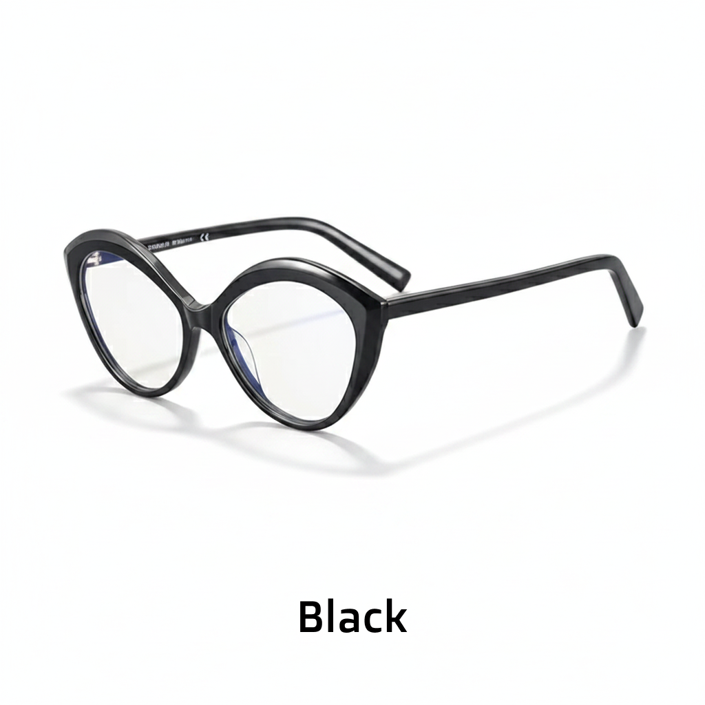 Cat Eye Acetate Optical Glasses Frame – Multi-Color