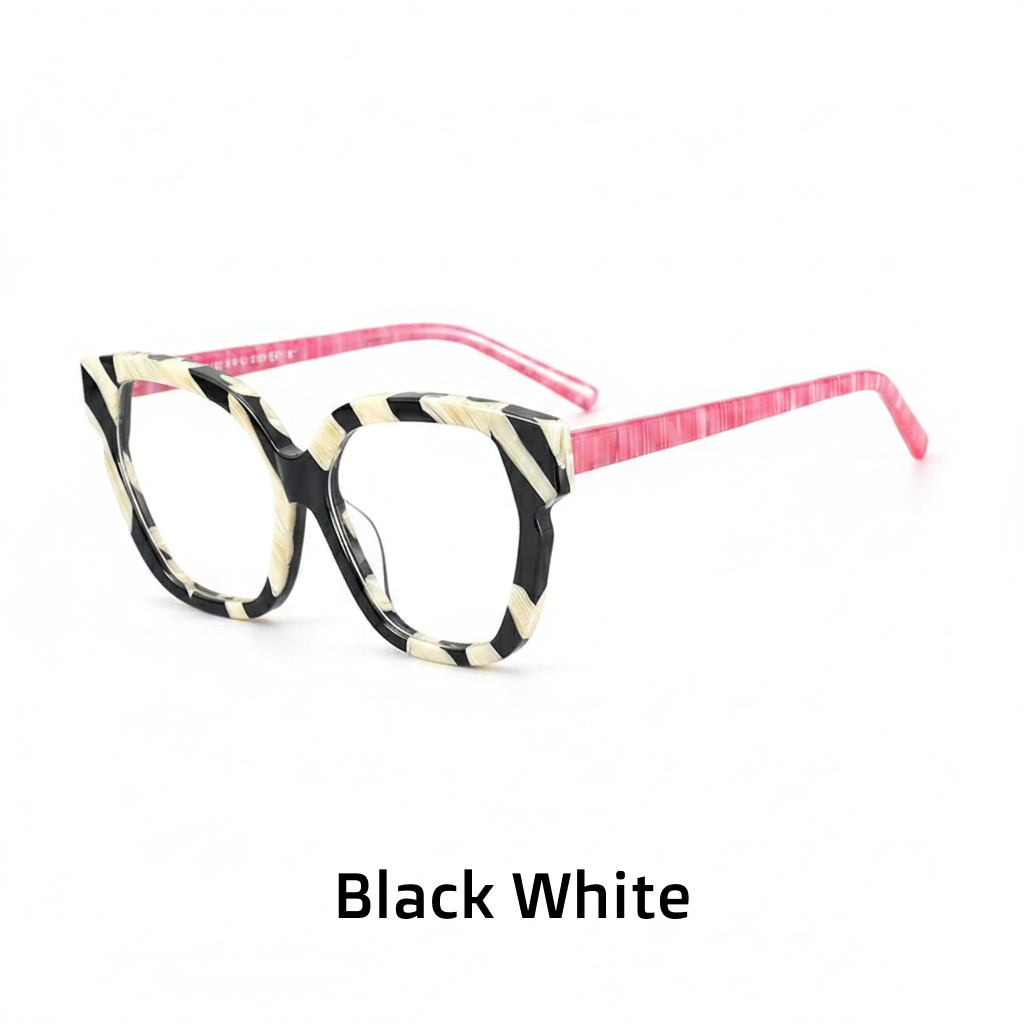 Montatura per occhiali da vista quadrati Cat-Eye in acetato