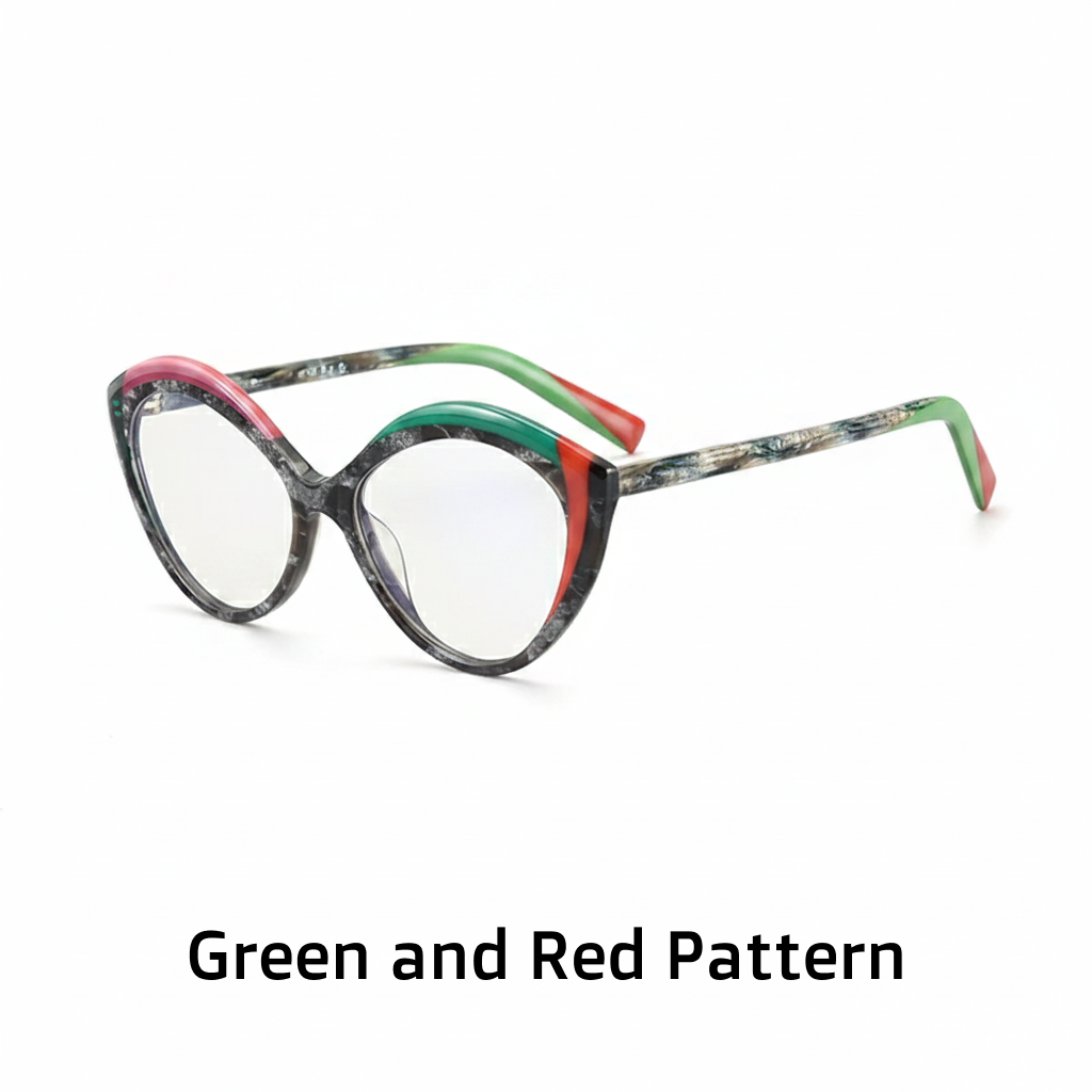 Cat Eye Acetate Optical Glasses Frame – Multi-Color