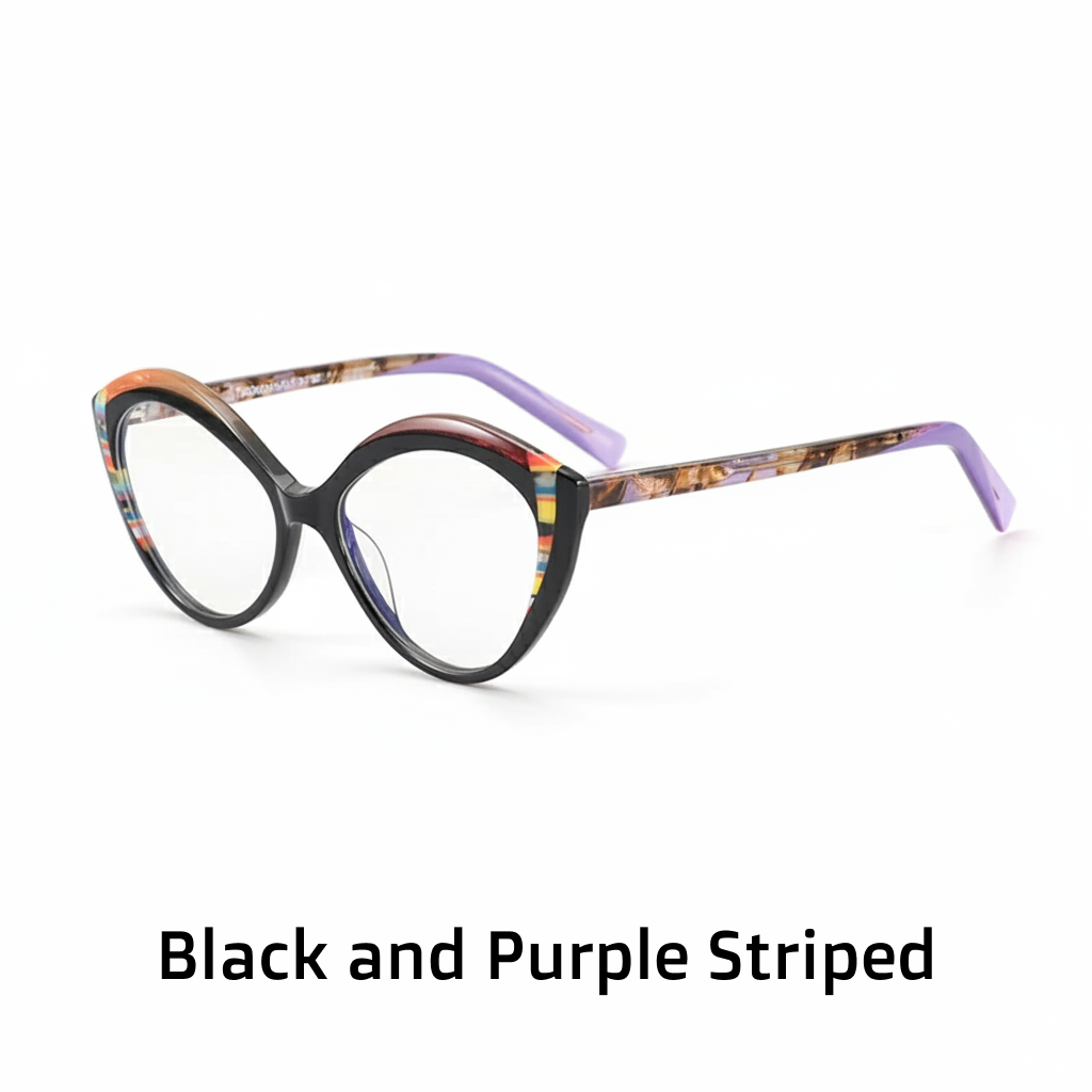 Cat Eye Acetate Optical Glasses Frame – Multi-Color