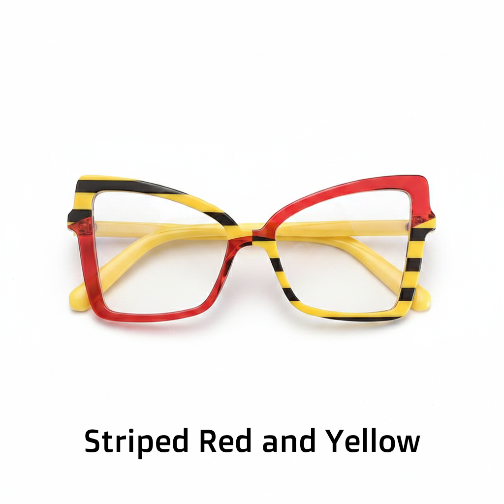 מסגרות אופטיות של Cat-Eye Acetate Patchwork