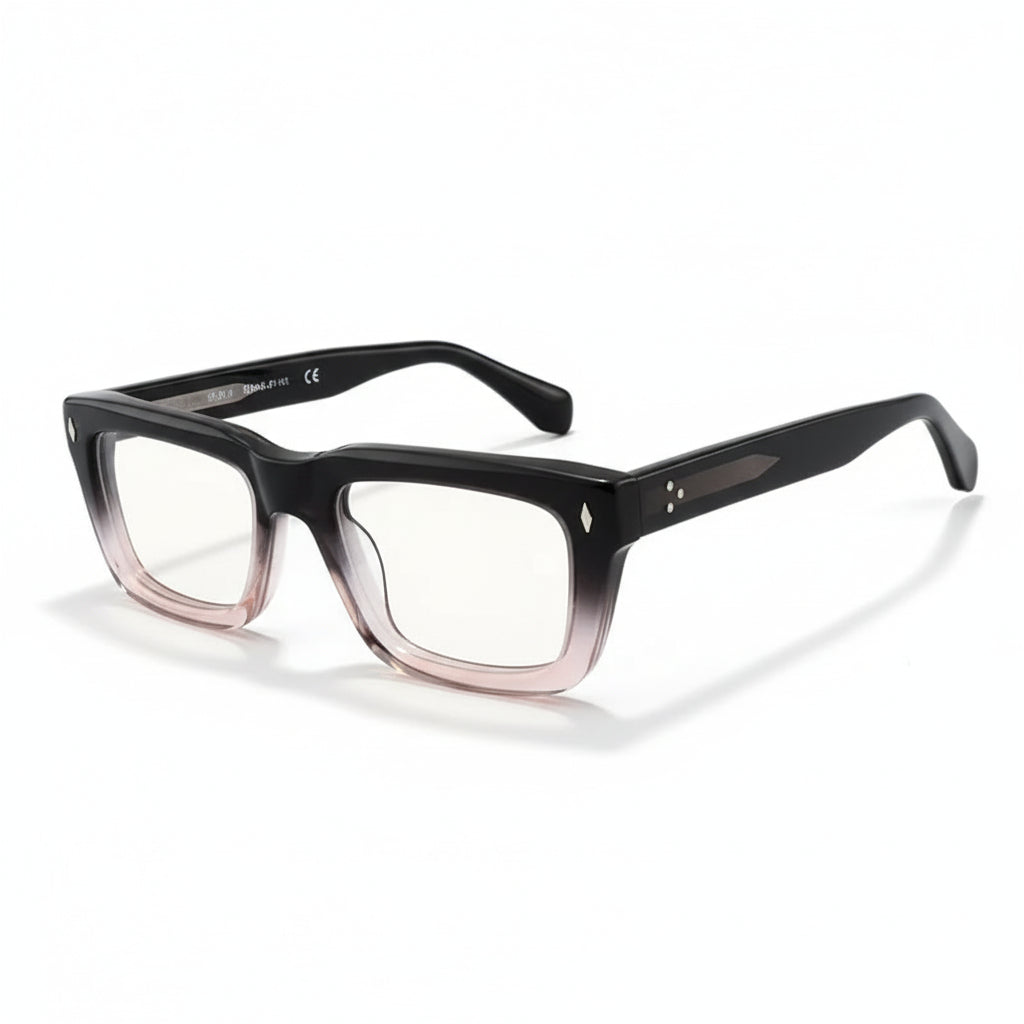 Square Retro Optical Prescription Glasses Frame - Men's Acetate Eyewear